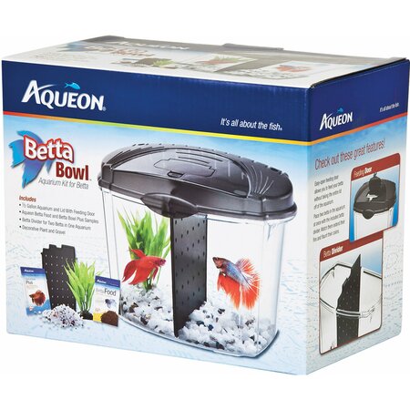 AQUEON Betta Bowl Kit W/Divider 100101216
